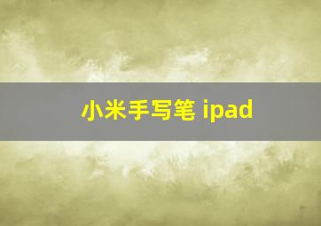 小米手写笔 ipad